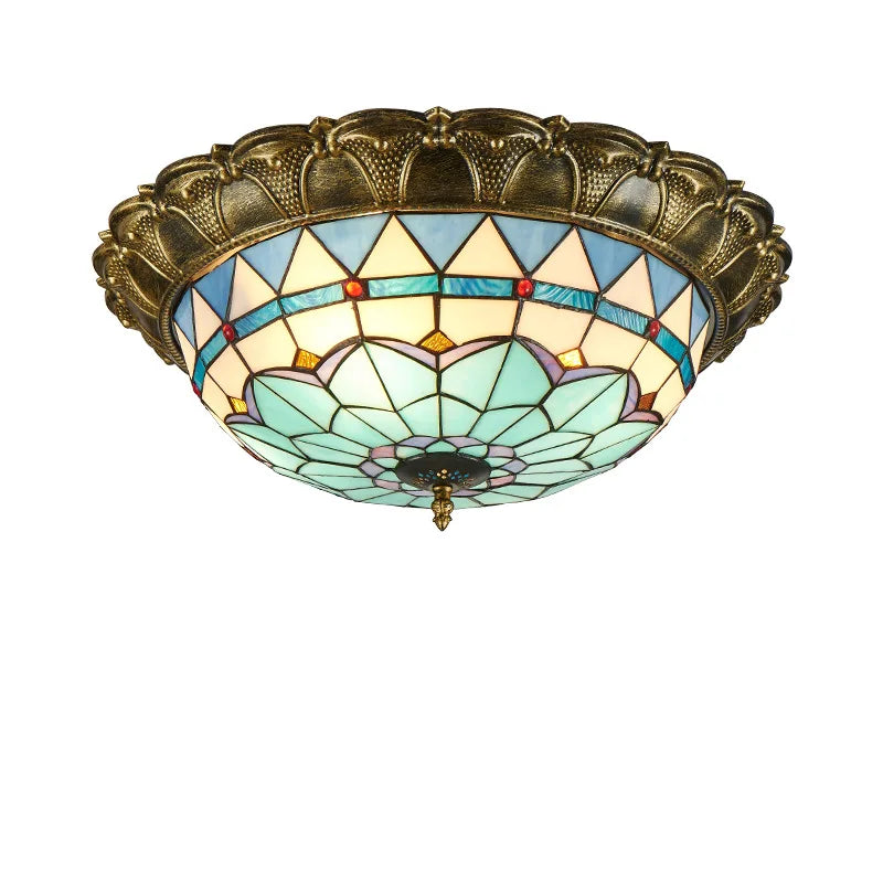 plafonnier led vitrail classique pour éclairage intérieur décoratif