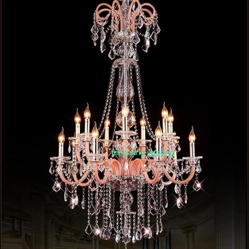 lustre moderne en cristal pour décoration intérieure élégante