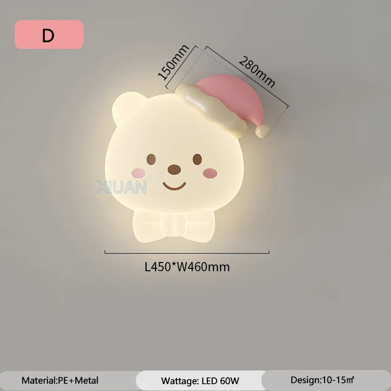 plafonnier adorable bonnet de nuit pour chambre d'enfant décorative