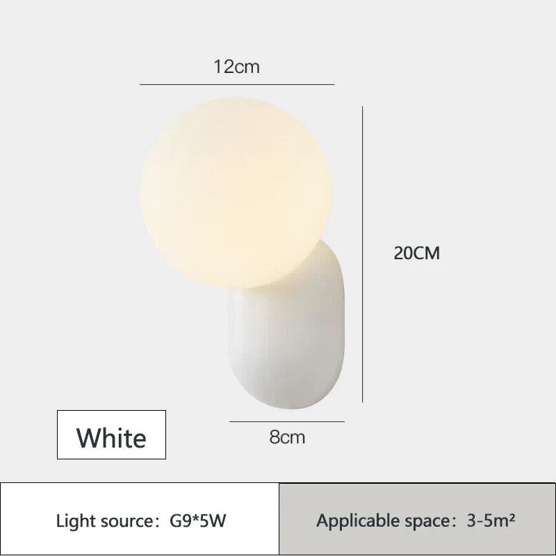 applique murale led moderne petite lampe à bulles décorative