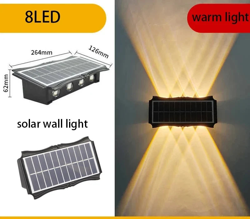 lampe solaire led extérieure avec éclairage décoratif automatique