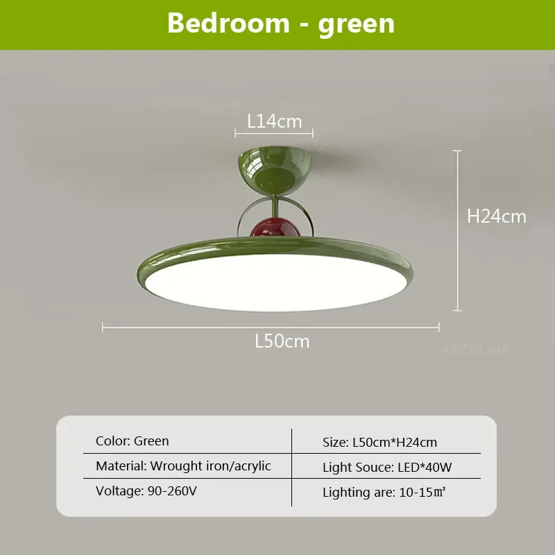 plafonnier led nordique en fer avec soucoupe volante luminaire décoratif d'intérieur