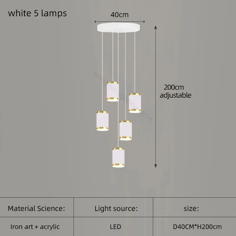 lustre moderne led pour escalier et intérieur contemporain