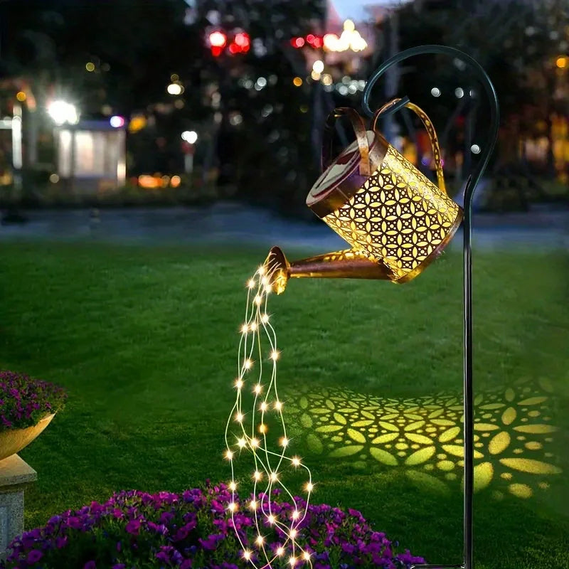 lanterne solaire en métal pour décoration de jardin extérieure