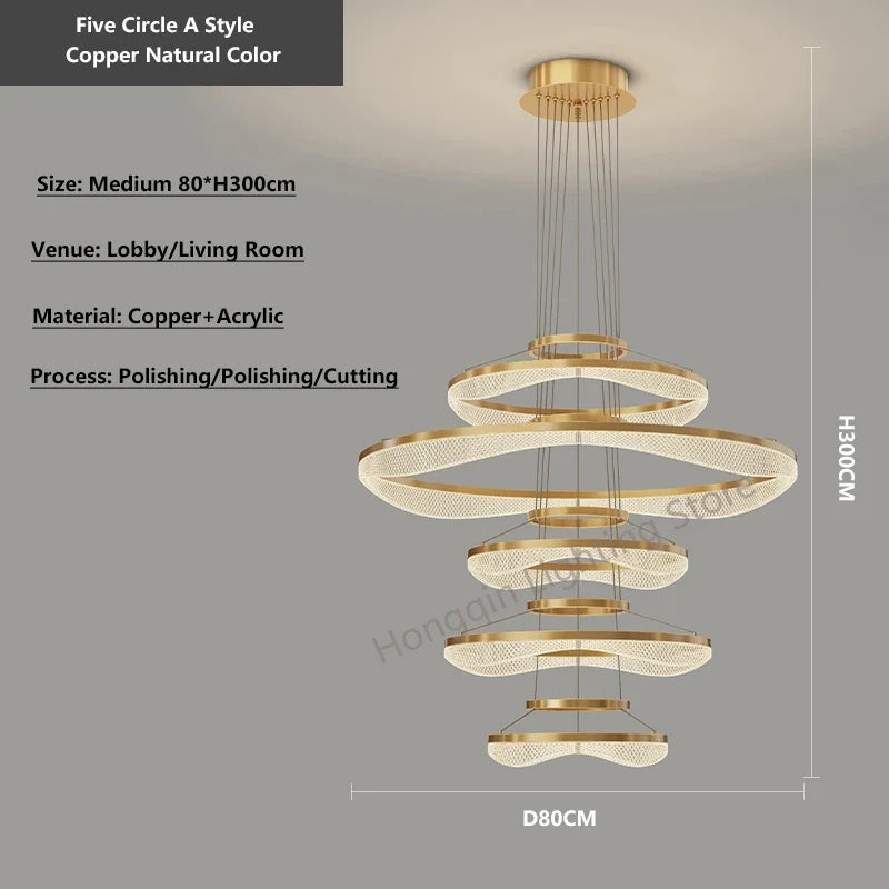 lustre suspendu en acrylique éclairage à led moderne
