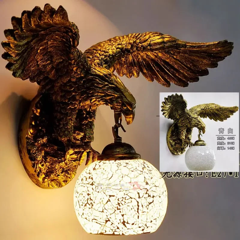 applique murale eagle décoration rétro bohème lumineuse artistique