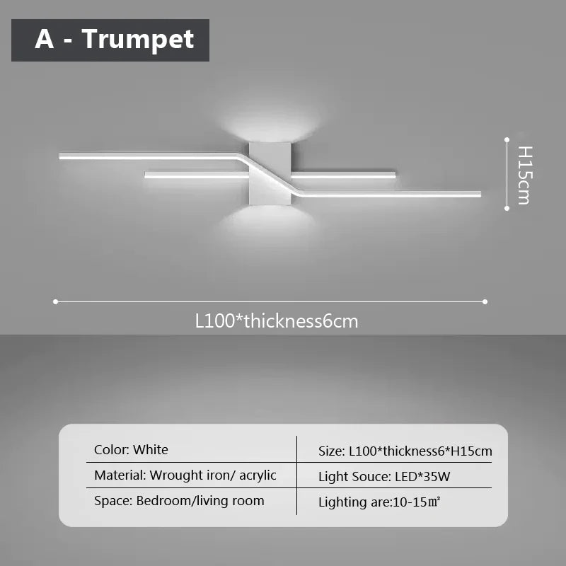 Applique murale LED modernes noir blanc maison intérieur éclairage applique murale