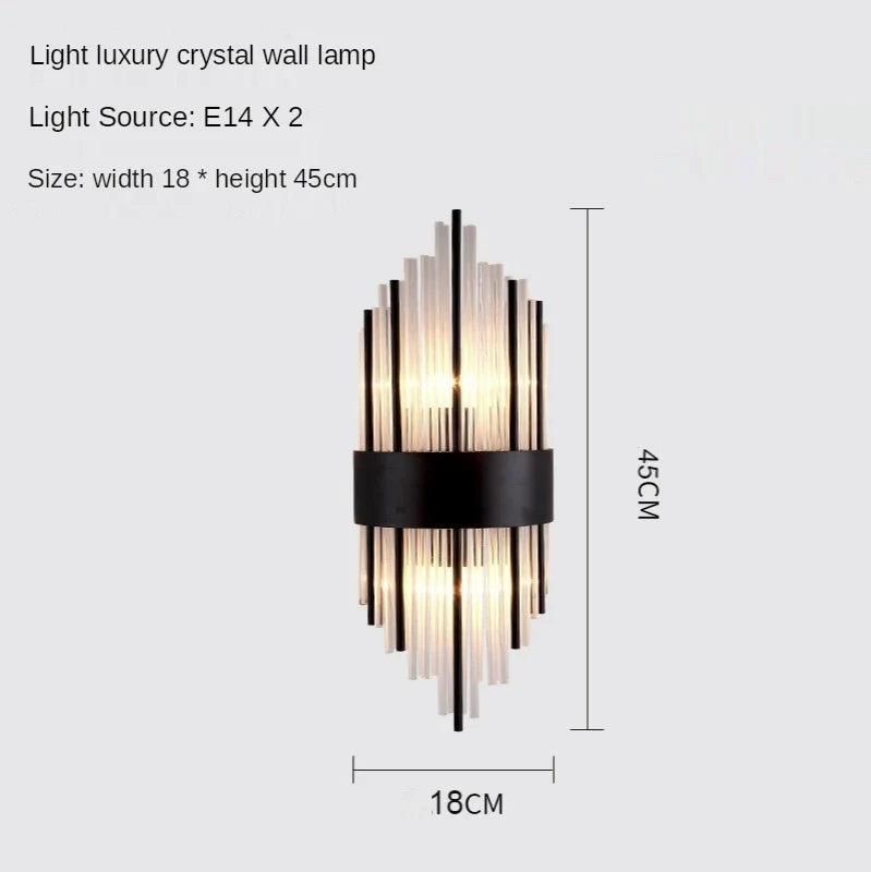 applique murale led en cristal design nordique élégant