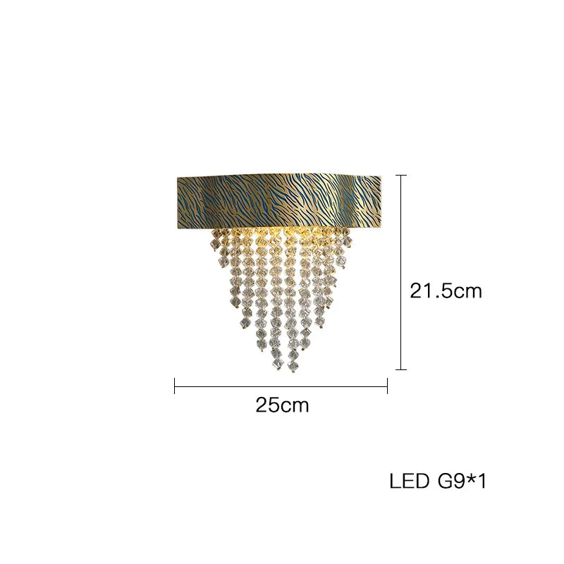 lustre en cristal et cuivre à led dimmable design moderne
