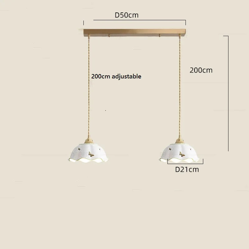 Suspension fleur en céramique moderne