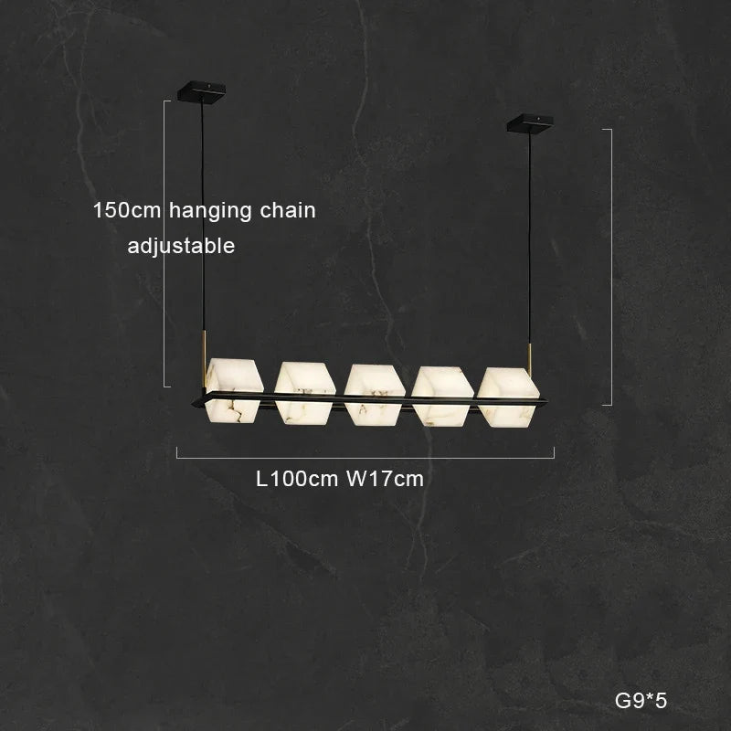 plafonnier led suspendu marbre blanc design moderne décoratif idéal villas