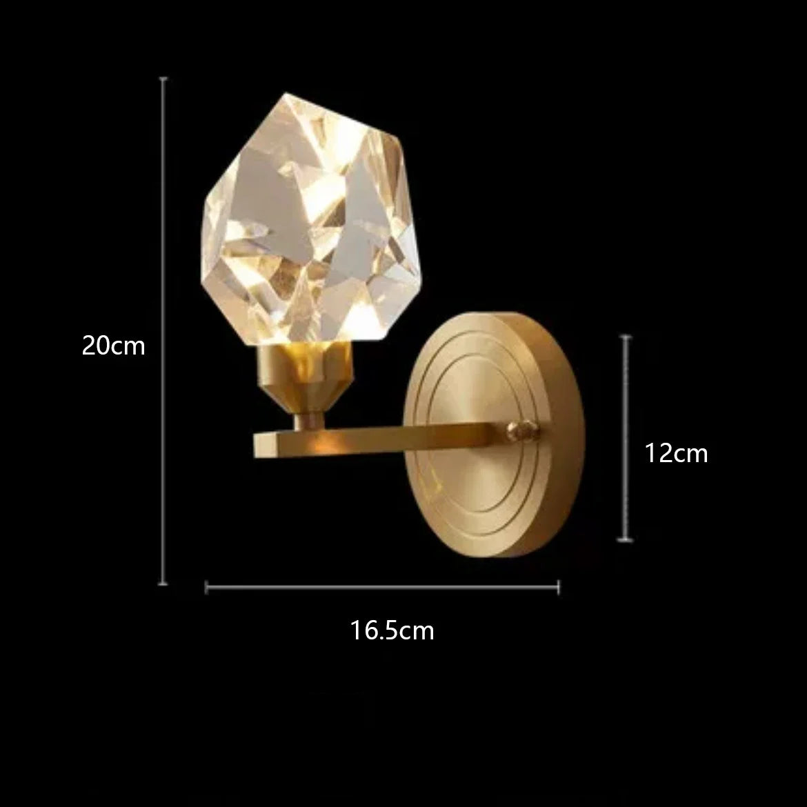 lustre moderne en laiton diamant cristal led de luxe