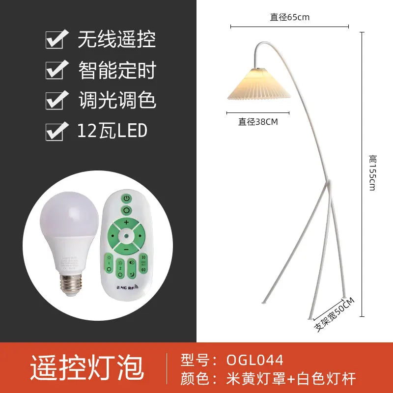 lampe à poser moderne minimaliste en fer et tissu