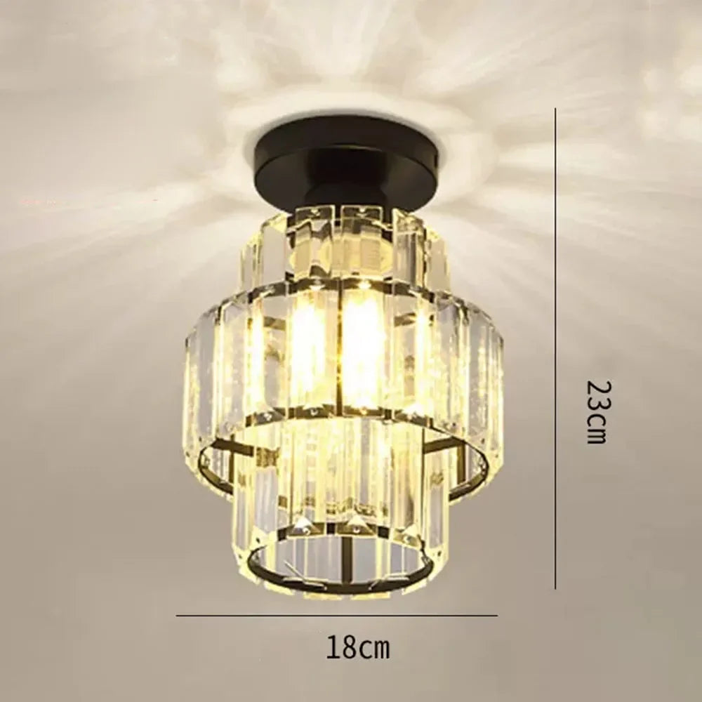 plafonnier en cristal k9 moderne pour décoration intérieure élégante
