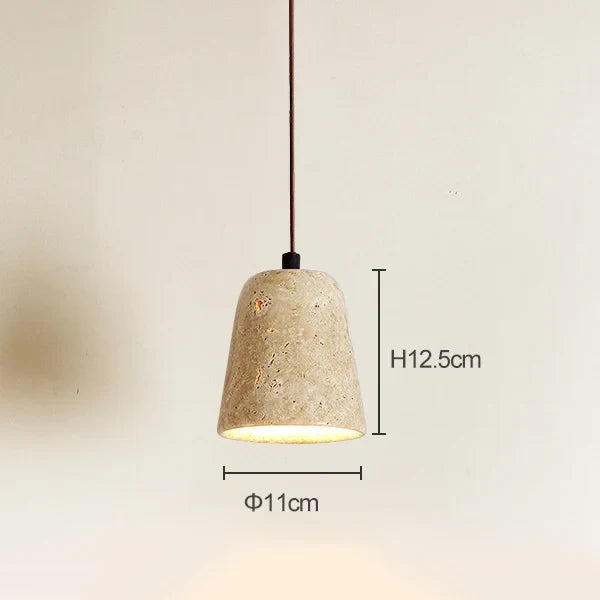 Travertin jaune style japonais wabi-sabi chambre lampe suspendue design rétro restaurant allée suspension