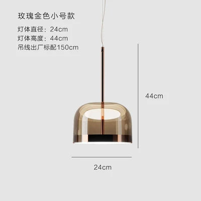 suspension en verre design nordique led moderne