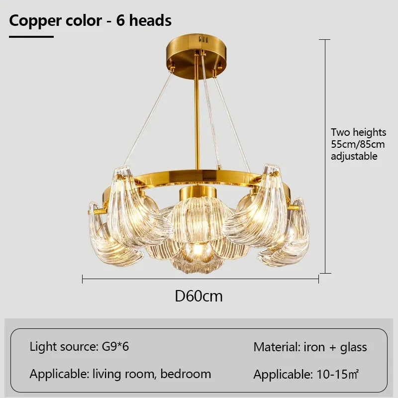 lustre en verre de luxe pour un éclairage créatif à la maison