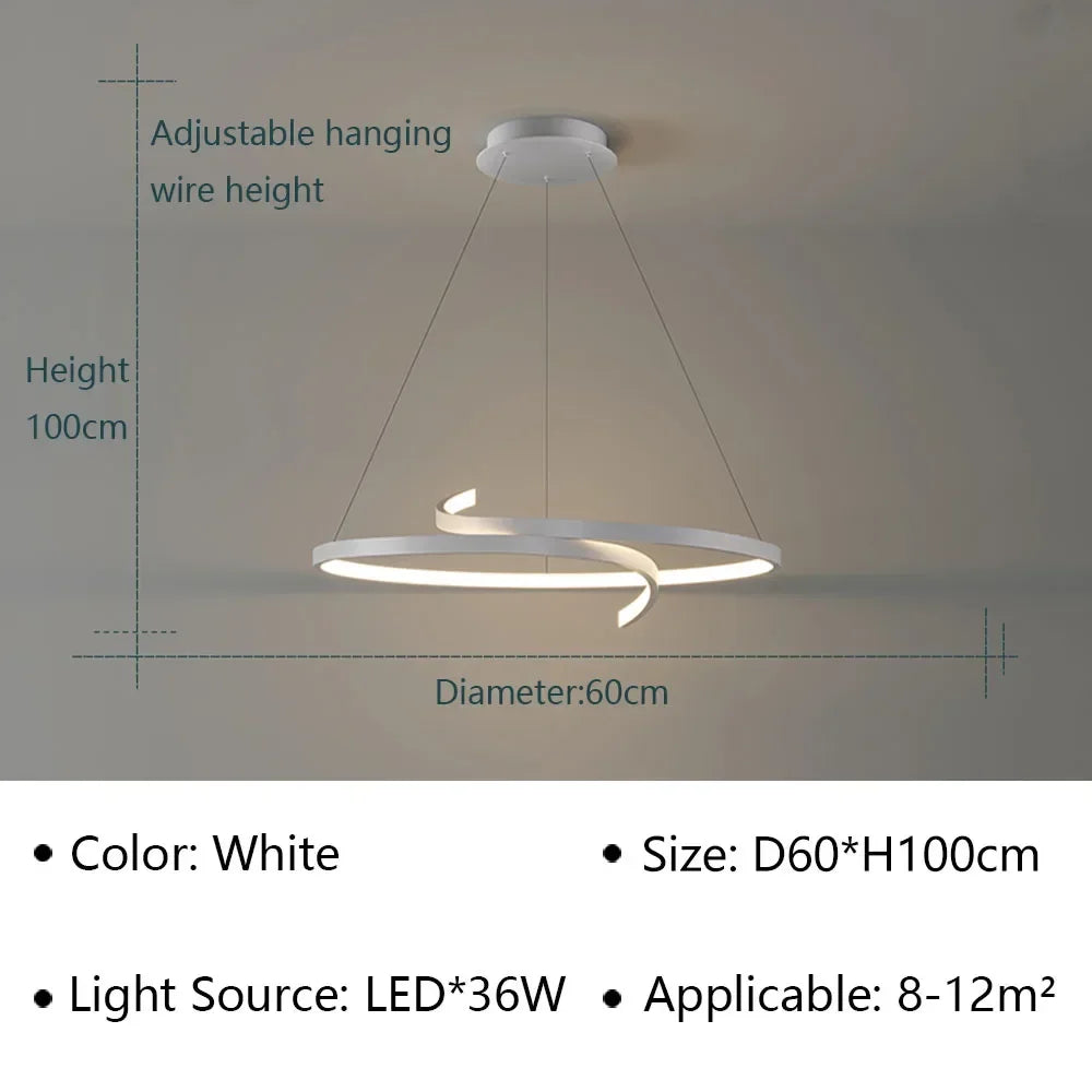 lustre led nordique pour éclairage intérieur et décoration