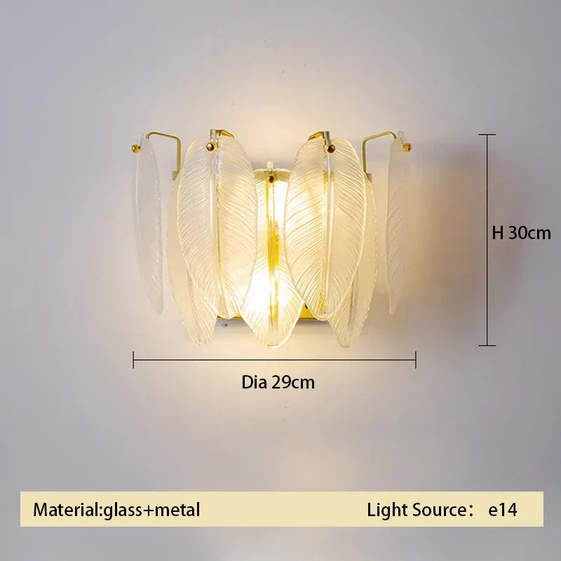 plafonnier de luxe en verre et plumes pour un éclairage décoratif intérieur