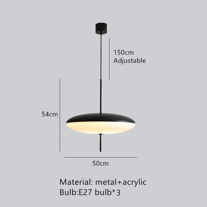 suspension moderne décorative avec fil plat réglable