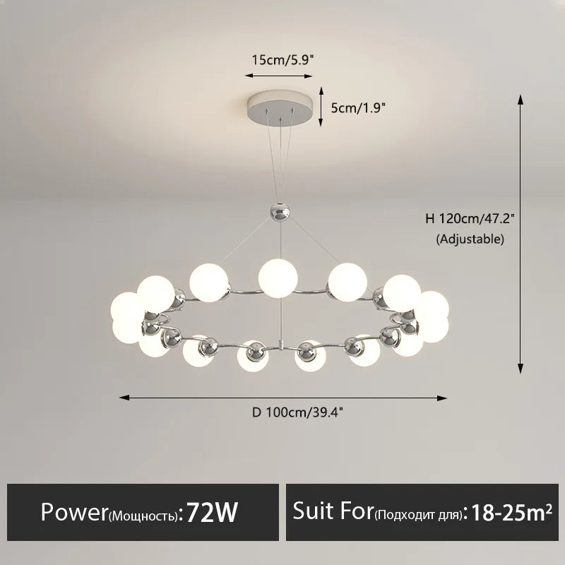 suspension moderne led pour décoration intérieure élégante