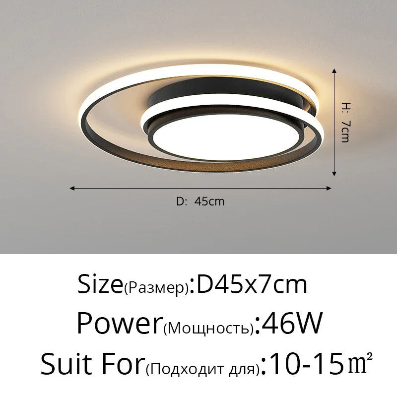 lustre moderne led pour décoration intérieure nordique élégante