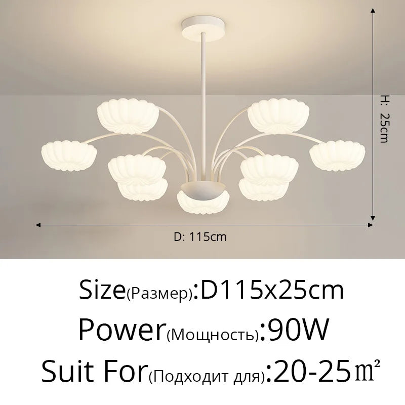 lustre romantique pour mariage avec lampe salon en cloche
