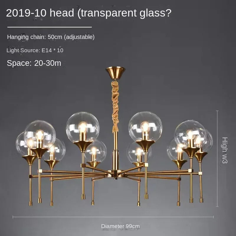 lustre moderne nordique design élégant pour éclairage d'ambiance