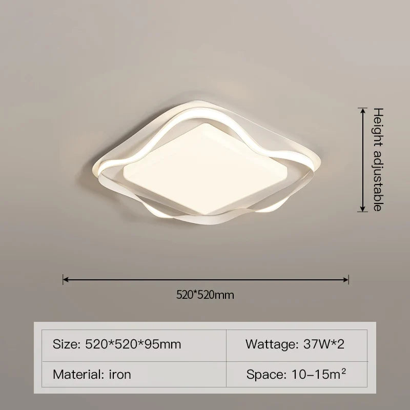 plafonnier led moderne design simple avec télécommande