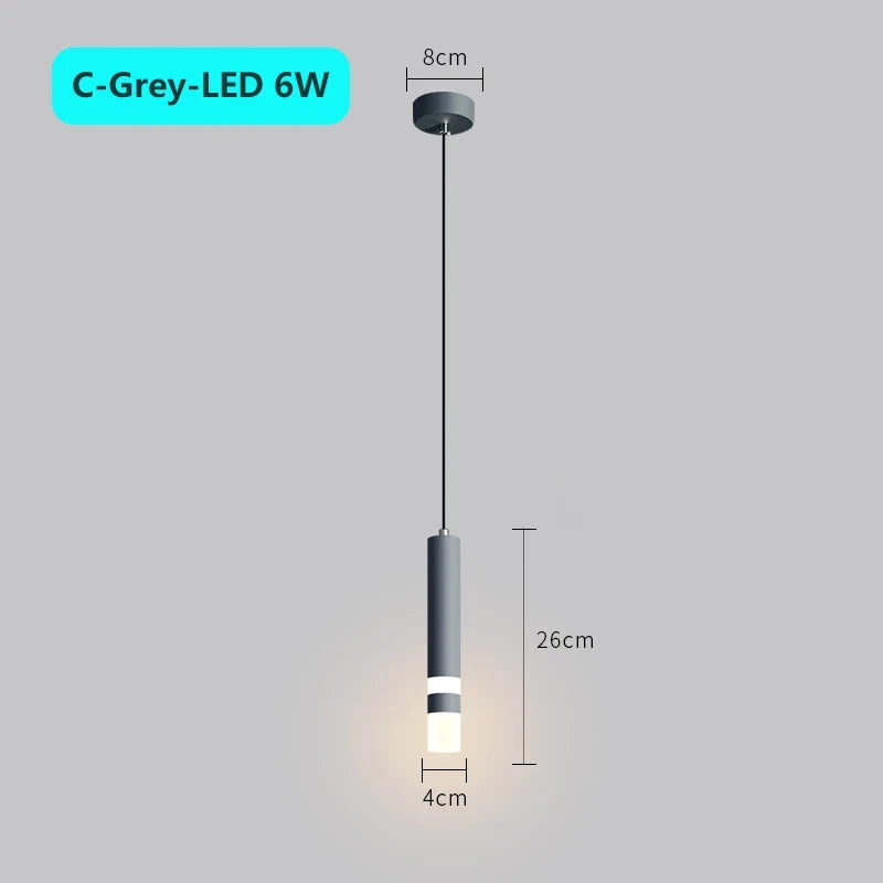 suspension moderne à tube long en led pour décoration intérieure luxe