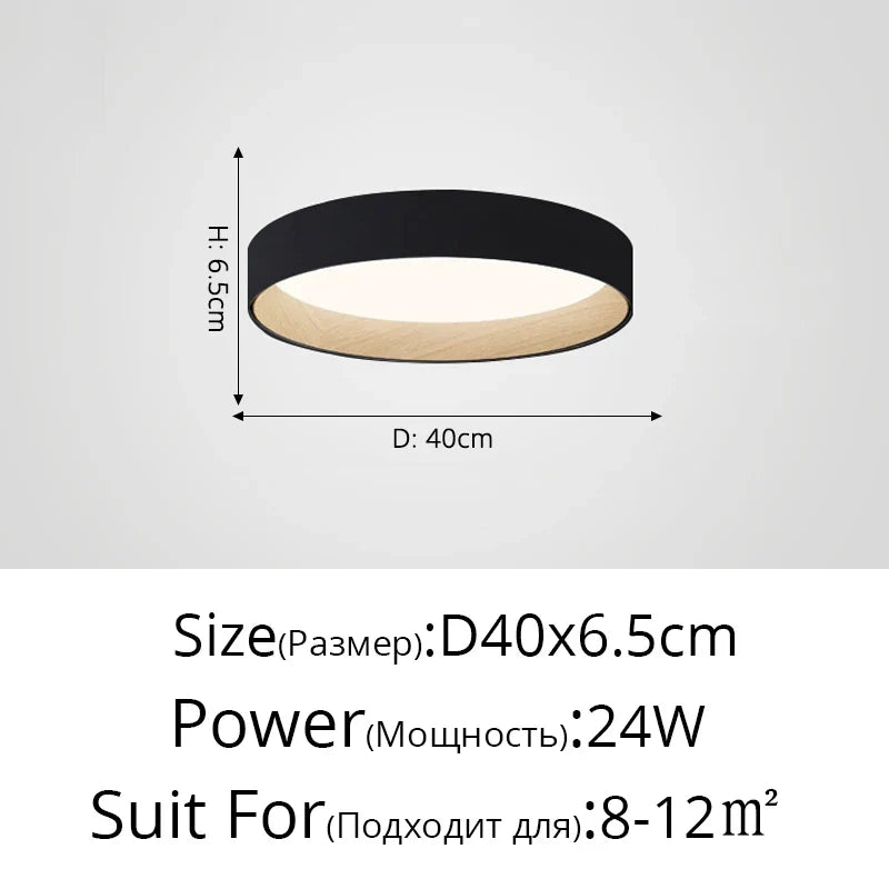 plafonniers minimalistes modernes grain de bois créatifs