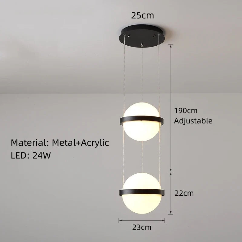lustre moderne nordique avec pot de fleur led intégrée