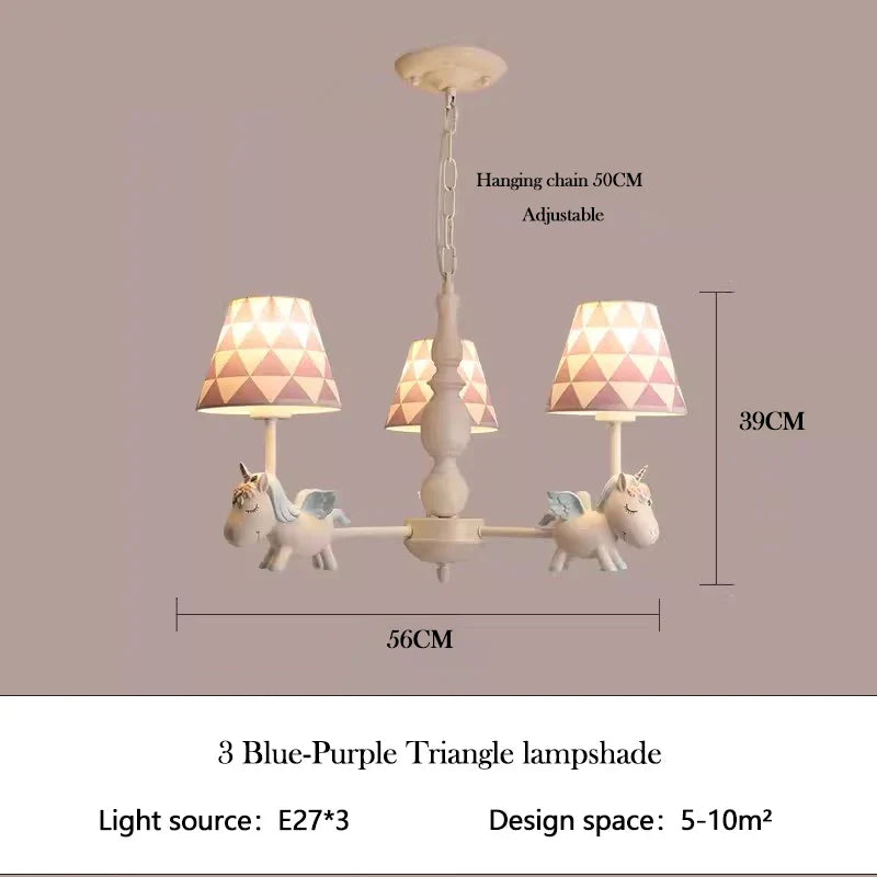 lustre enfant LED rotatif style nordique romantique et chaleureux