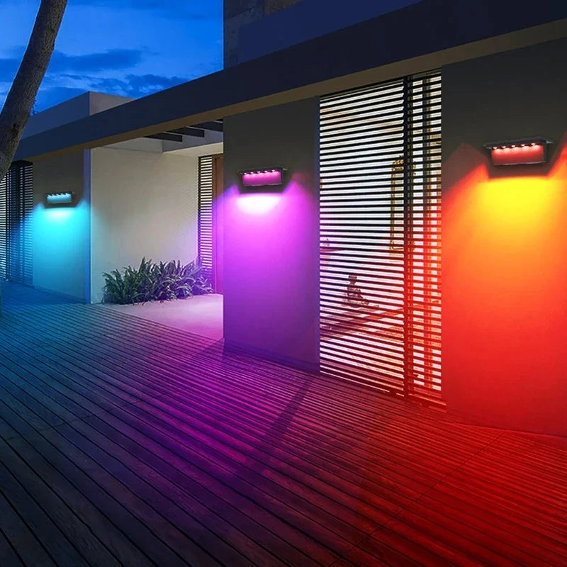 lot de 2 lampes solaires extérieures 5 led étanche intelligentes