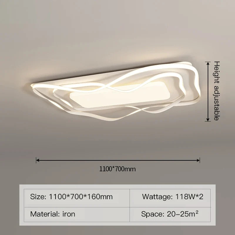 plafonnier led moderne design simple avec télécommande