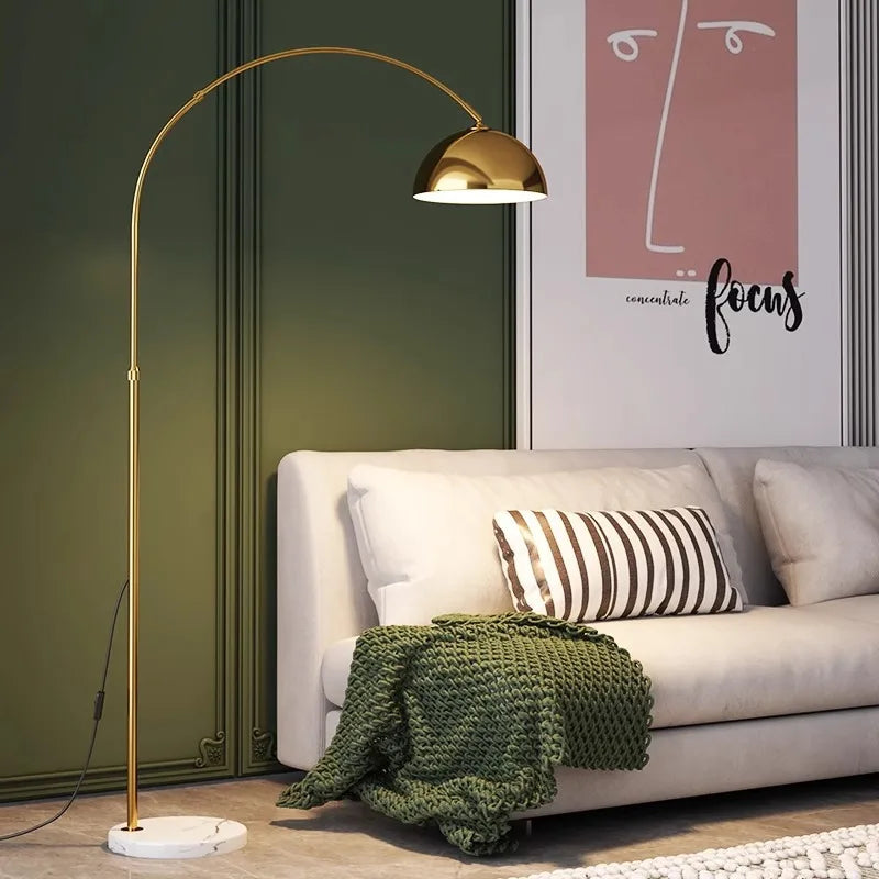 lampe de chevet moderne en tissu et marbre style européen
