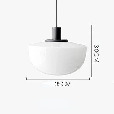 lampe minimaliste suspendue en verre adaptée pour étude et chevet