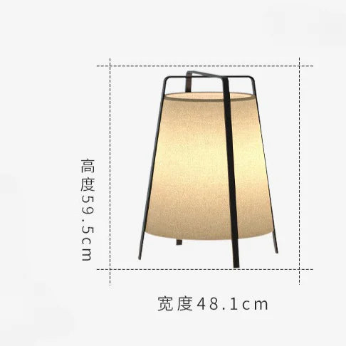 lampadaire japonais en tissu rétro pour décoration intérieure