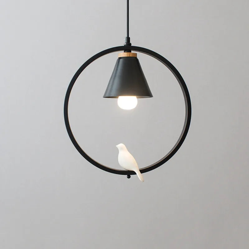 lampe à oiseaux nordique moderne en fer pour décoration intérieure