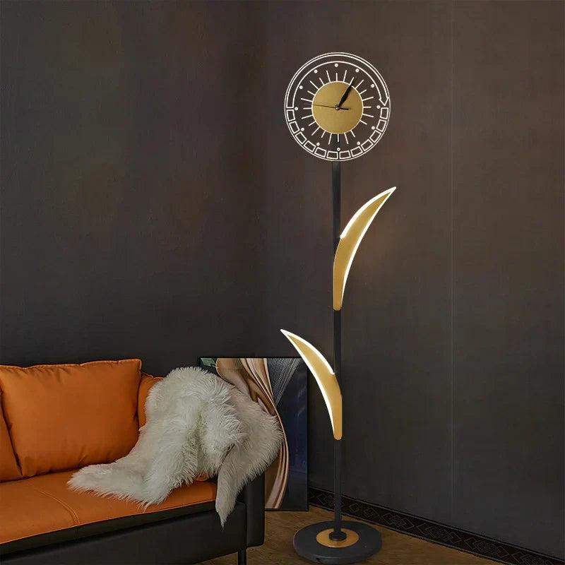 Lampadaires nordiques avec horloge LED