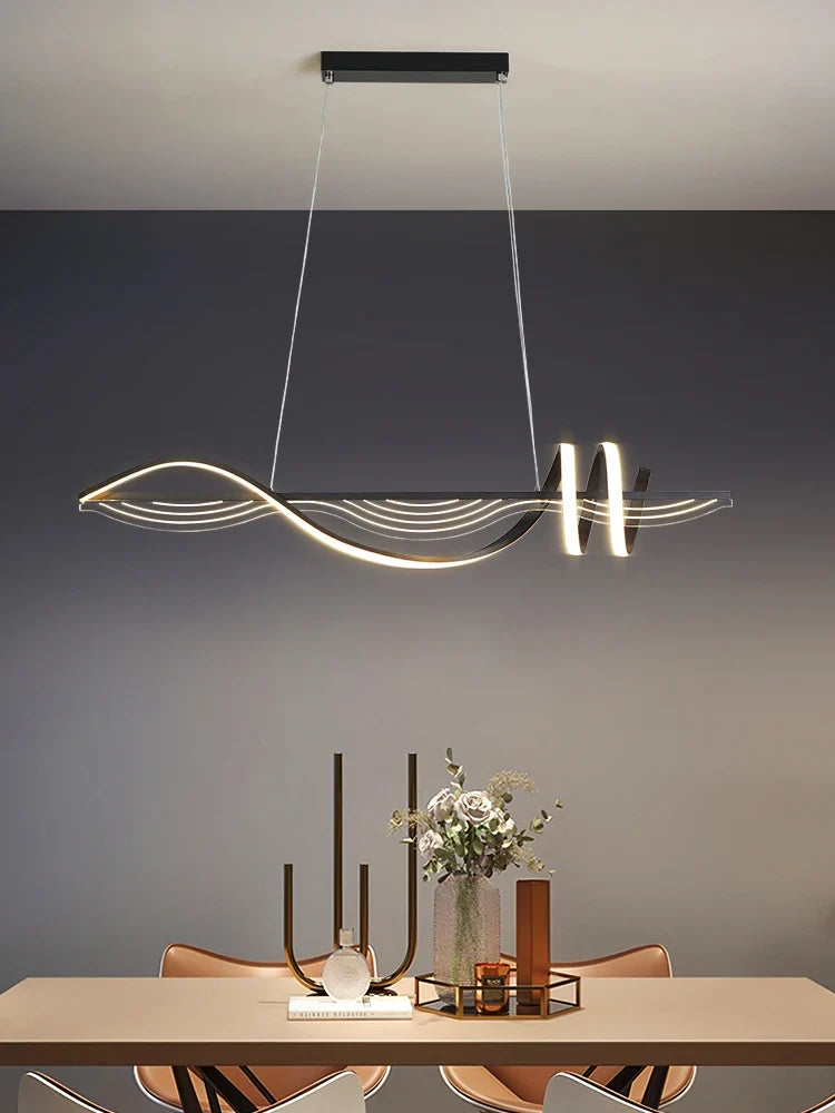lustre led moderne suspension design minimaliste pour intérieur