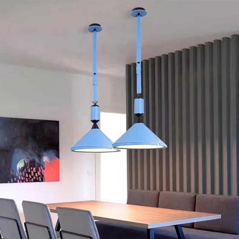 suspension LED en cuir artificiel luminaire décoratif