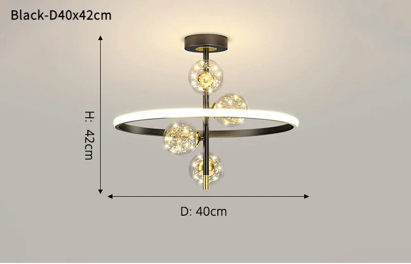 lustre led moderne nordique simple boule pour intérieur