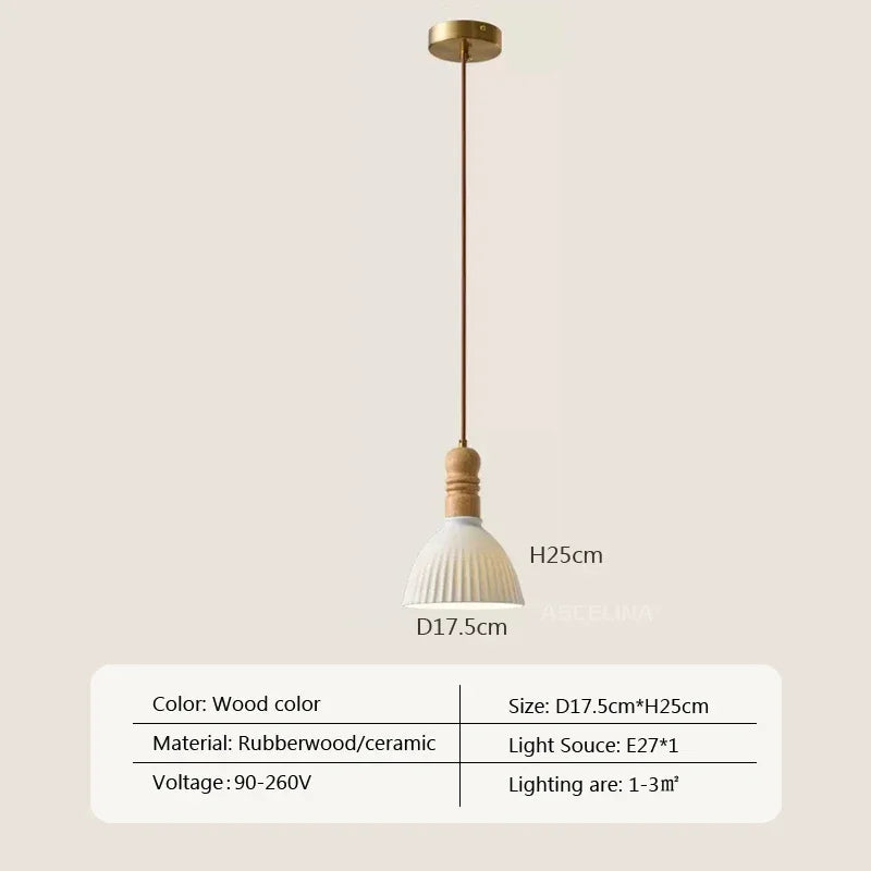 lustre nordique en bois massif pour décoration intérieure