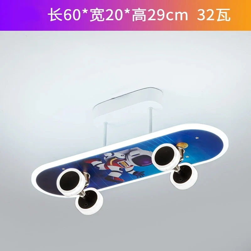 Plafonniers créatifs en forme de Skateboard