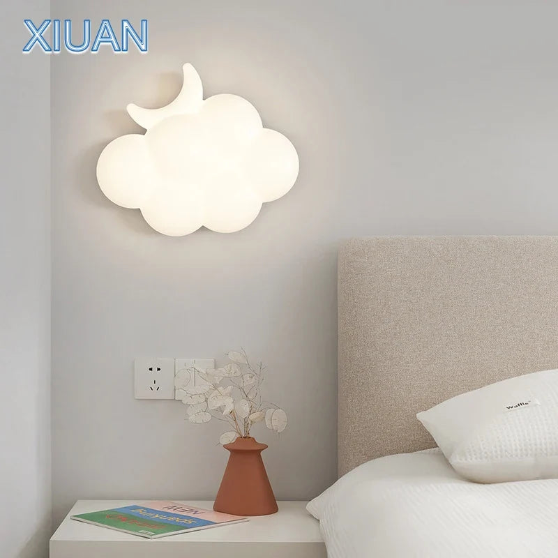 applique murale moderne en forme de nuage blanc pour intérieur