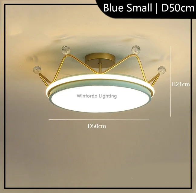 suspension pour enfants couronne leds moderne winfordo