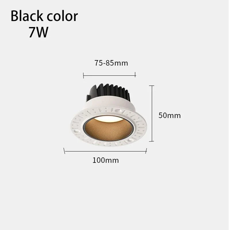 led downlight encastré bordure invisible pour éclairage intérieur magasin domicile
