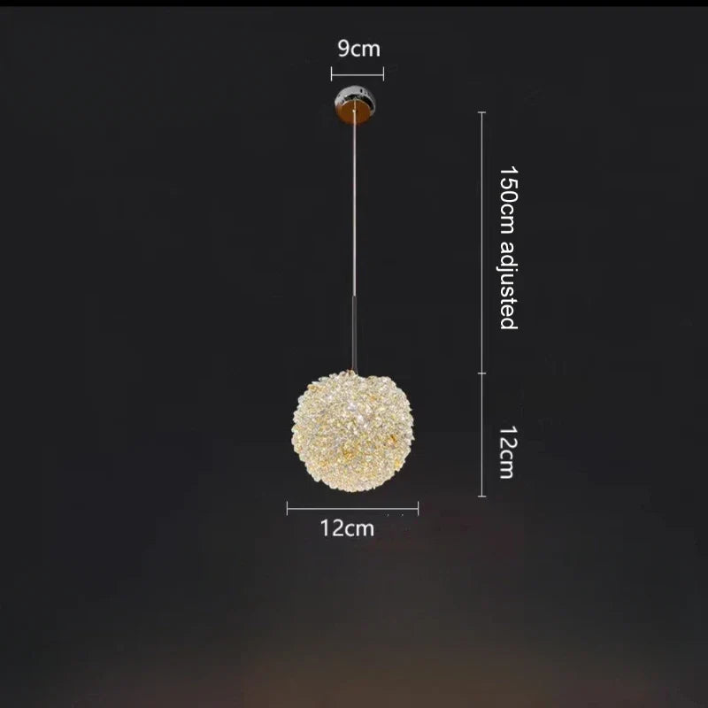 suspension en cristal k9 forme de fleur design moderne et luxueux