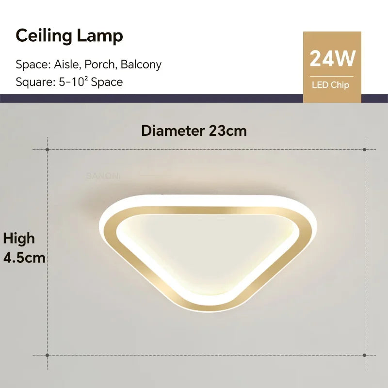 plafonnier moderne doré pour décoration intérieure et luminaires
